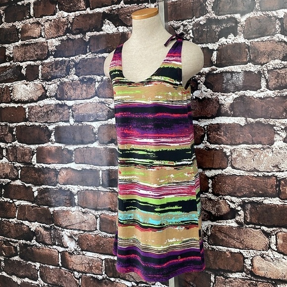 Skhoop Dress Women's Junior 3 M Medium Clover Purple Stripes Molly Mid Dress NWT - Picture 6 of 16
